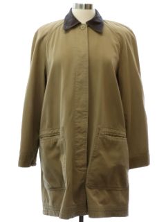 1980's Womens Trench Coat Style Overcoat Jacket