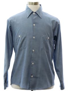 1970's Mens Chambray Work Shirt