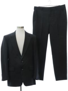 1980's Mens Pinstriped Hart Schaffner and Marx Wool Blend Suit