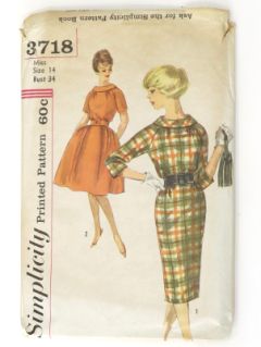 Simplicity 7141 A  Tent dresses pattern, Nightgown pattern, Vintage sewing  patterns