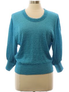 1980's Womens Totally 80s Knit Sweater Shirt