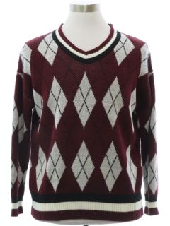 1980's Mens Argyle Sweater