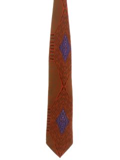 1980's Mens Abstract Necktie