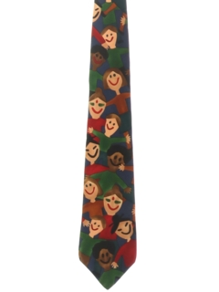 1980's Mens Save The Children Totally 80s Wide Necktie