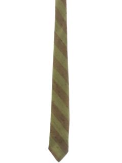 1960's Mens Diagonal Striped Skinny Necktie