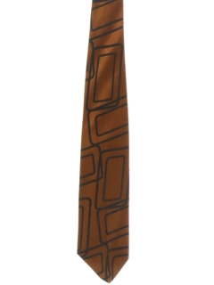 1960's Mens Mod Op-Art Abstract Geometric Wide Necktie
