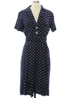 1940's Womens Kay Ashton Fab Forties Rayon Blend Dress