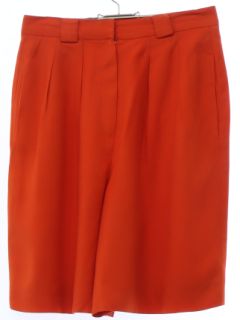 1980's Womens Rayon Linen Blend High Rise Shorts