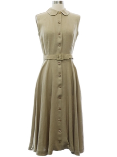 1940's Womens Fab Forties Rayon Linen Blend Dress