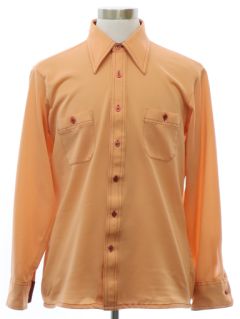 1970's Mens Solid Knit Disco Shirt
