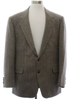 1980's Mens Wool Tweed Blazer Style Sport Coat Jacket