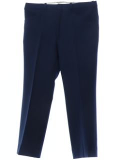 1970's Mens The Knack Dark Blue Flared Leisure Pants