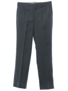 1980's Mens Flat Front Grey Slacks Pants
