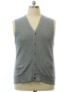 1970's Mens Sleeveless Sweater Vest