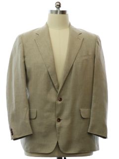 1980's Mens J. Crew Totally 80s Linen Blend Blazer Sport Coat Jacket