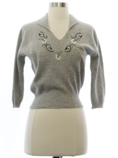 1940's Womens Fab Forties Angora Sweater