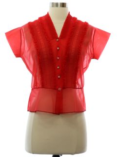 1940's Womens Sheer Shirt