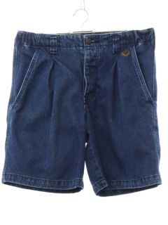 1980's Womens Cotton Pleated Denim Jorts Shorts