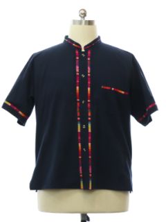 1980's Mens Guatemalan Style Shirt