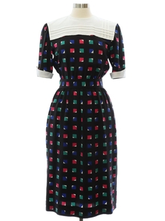 1990's Womens Albert Nipon Secretary Dress