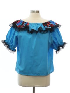 1980's Womens Square Dance Shirt