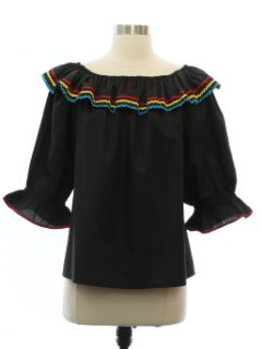 1980's Womens Square Dance Shirt