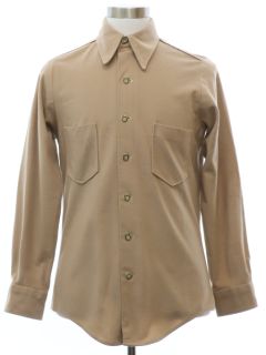 1970's Mens Suede Cloth Shirt