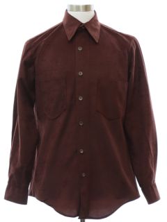 1970's Mens Suede Cloth Shirt