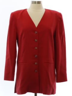 1980's Womens Dana Buchman Designer Blazer Jacket