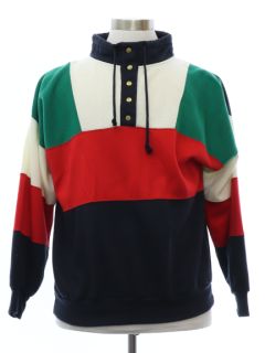 1980's Womens Color Block Sweatshirt