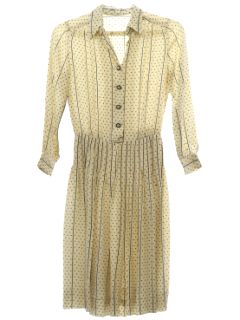 1980's Womens Silk Blend Dress