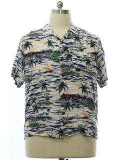 1990's Mens Rayon Hawaiian Shirt