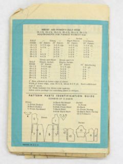 1960's Womens Sewing Pattern