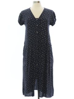 1990's Womens Rayon Crepe Dress