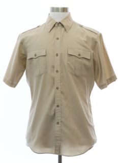 1980's Mens Campus Uniform Work Shirt