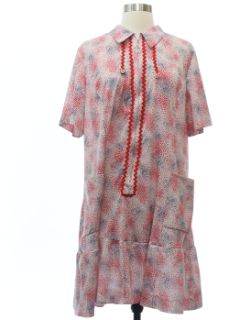 1960's Womens Mod House Dress