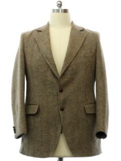 1970's Mens Norm Thompson Harris Tweed Wool Blazer Style Sport Coat Jacket