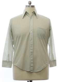 1970's Mens Subtle Print Disco Shirt