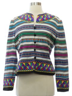 1990's Womens Silk Shirt Jacket
