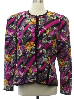 1980's Womens Silk Blend Shirt Jacket