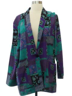1980's Womens Totally 80s Rayon Jacket
