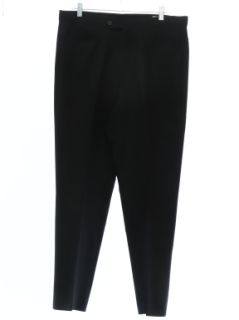 1980's Mens Black Flat Front Slacks Pants