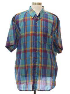 1980's Mens Totally 80s Preppy Sport Shirt