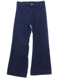 1970's Unisex Seafarer Navy Issue Bellbottom Jeans Pants