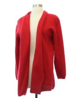 1980's Womens Angora Wool Blend Sweater Jacket