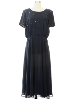 1990's Womens Midnight Blue Dress