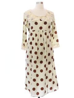 1970's Womens Polka Dot Dress
