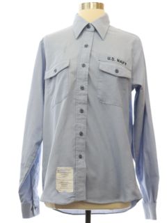 1990's Womens Military US Navy Uniform Shirt
