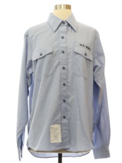 1990's Womens Military US Navy Uniform Shirt