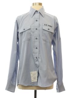 1990's Womens Military US Navy Uniform Shirt